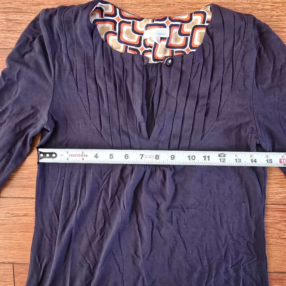Shoshanna Long Sleeve Navy Blue Dress Size Small - Picture 5 of 8